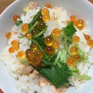 付属ダレを活用 鮭とレンコンの炊き込みご飯